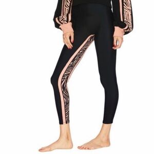 Beach Riot Black and Pink Patterned Leggings